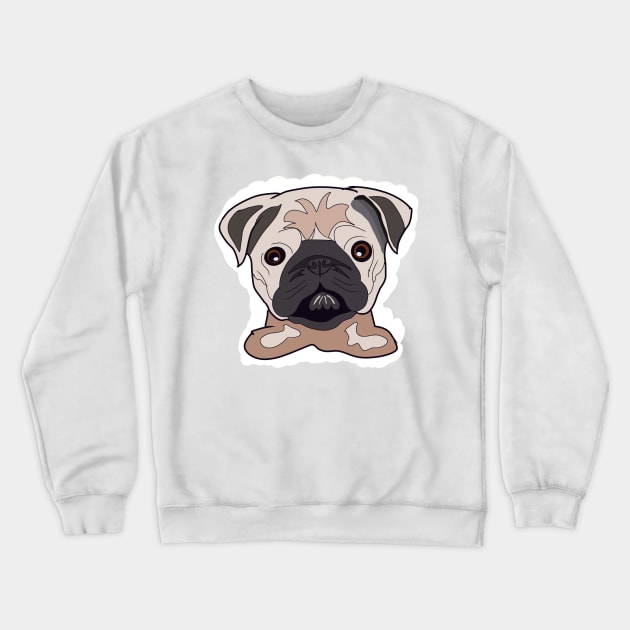 Cute baby pug face Crewneck Sweatshirt by chrstdnl